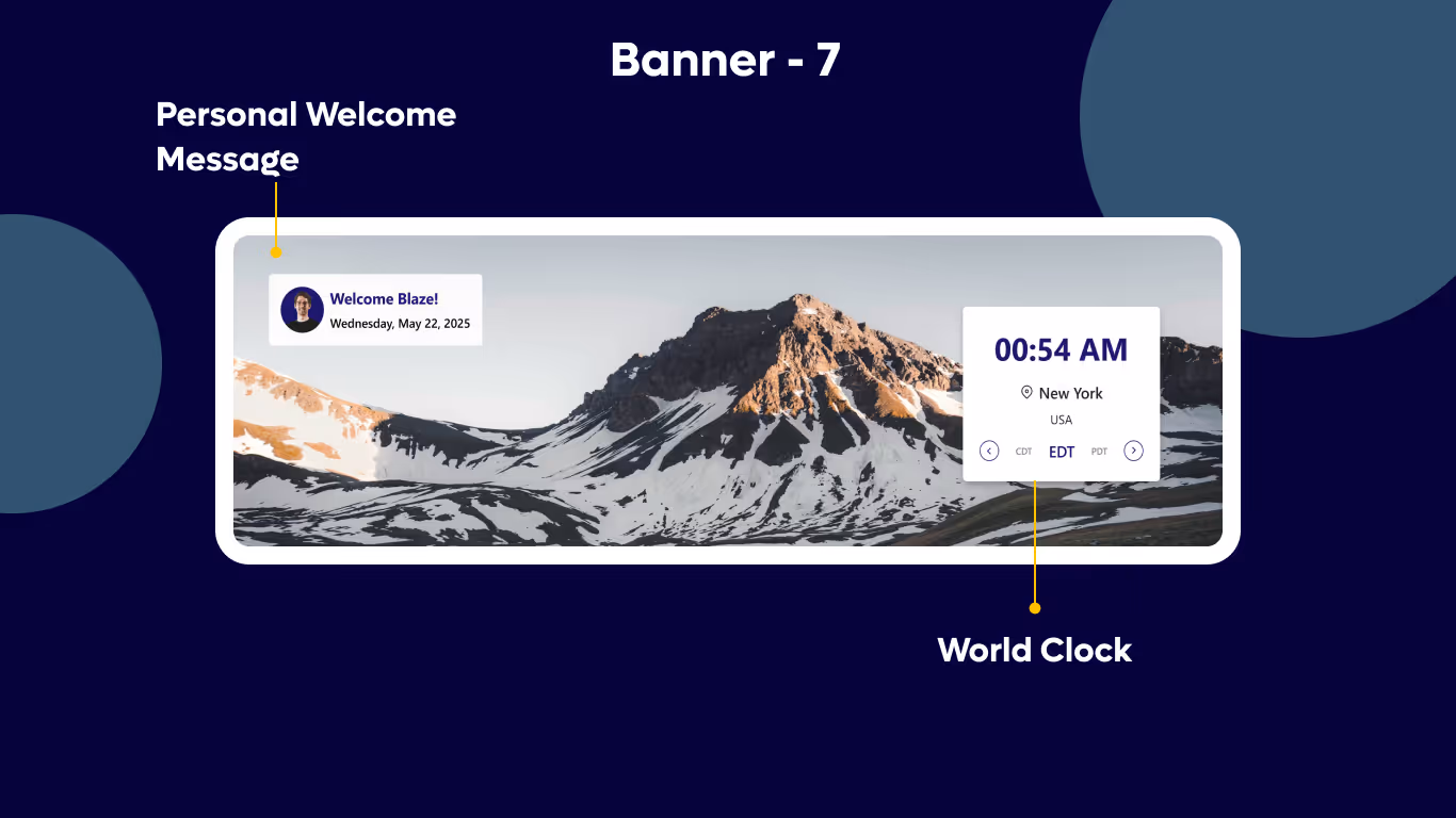 Banner 07 - Simple Welcome & Time Block