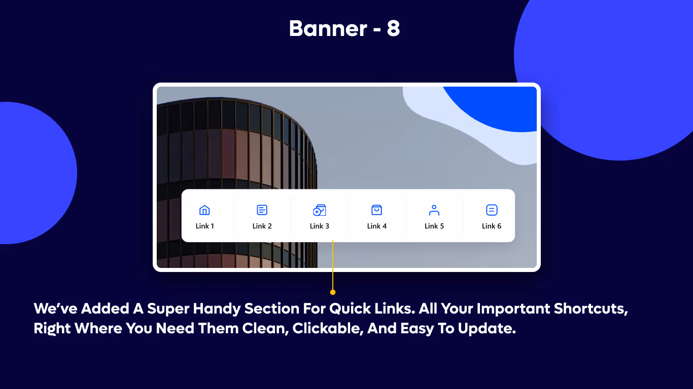 Banner 08 - Welcome Banner with Quick Links