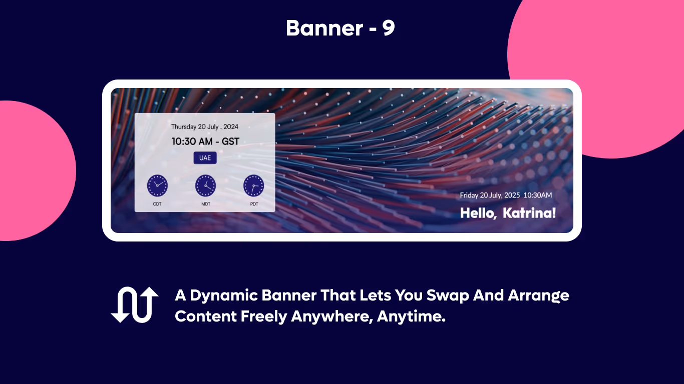 Banner 09 - World Clock Welcome Banner