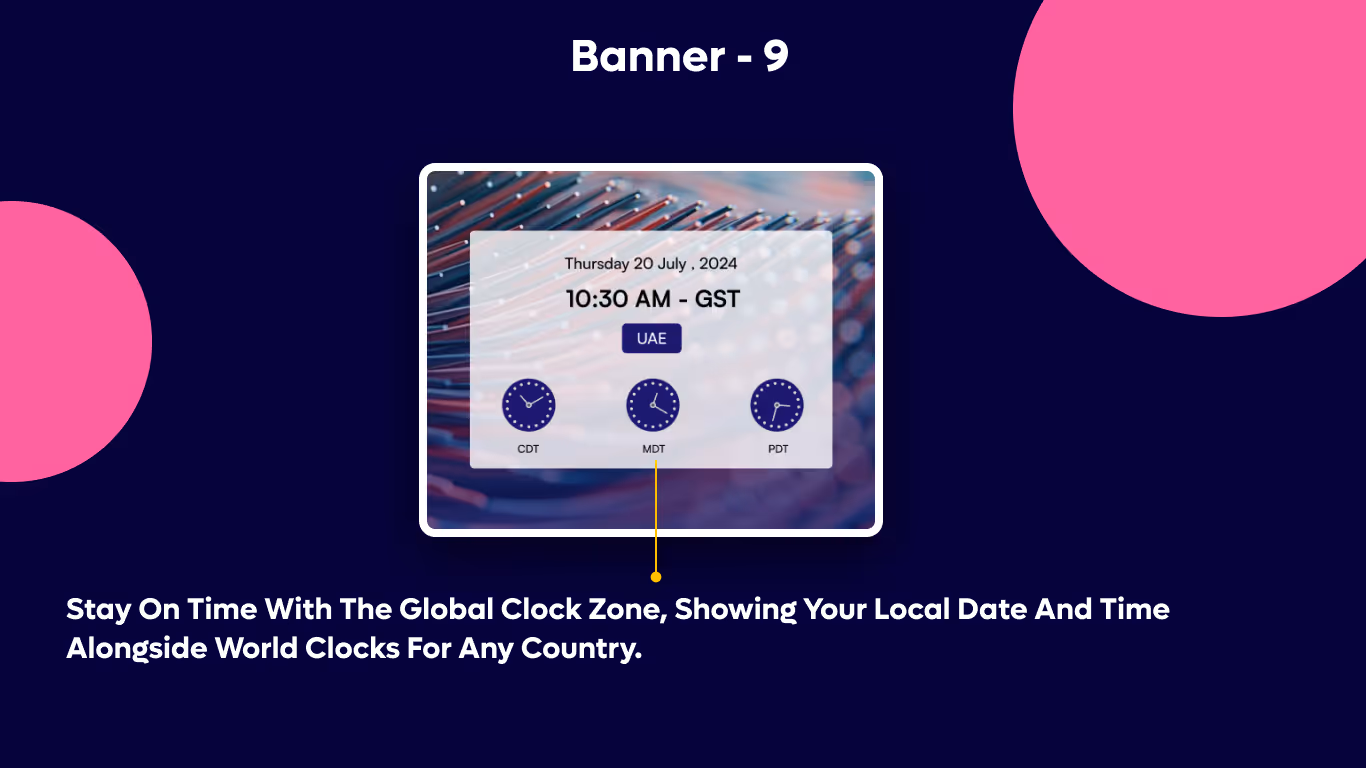 Banner 09 - World Clock Welcome Banner