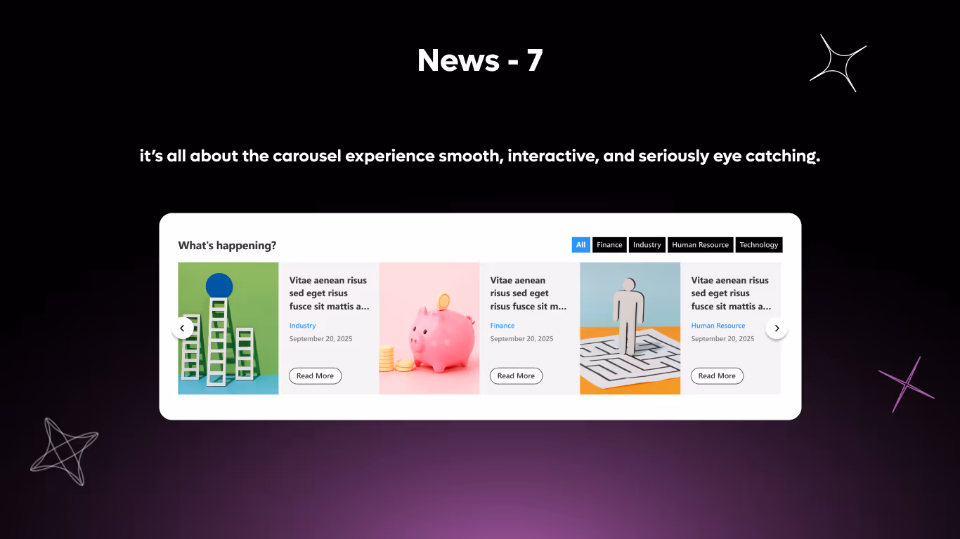 News 07 - News Carousel - Category Filter View