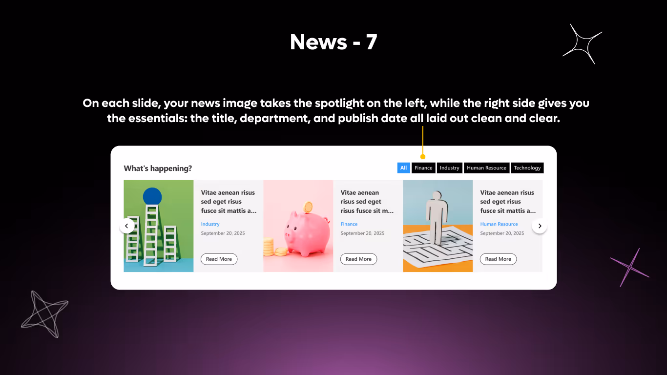 News 07 - News Carousel - Category Filter View