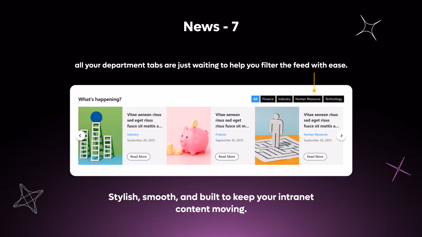 News 07 - News Carousel - Category Filter View