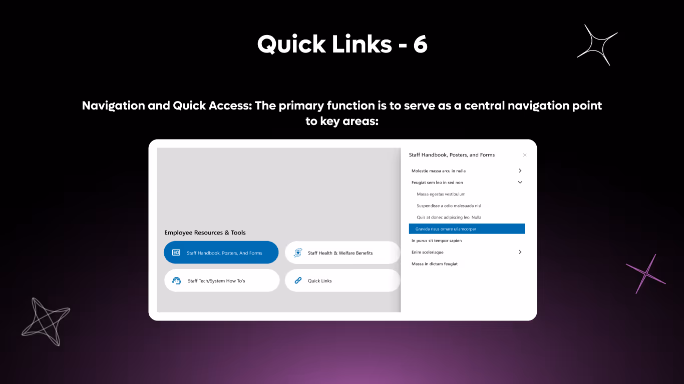 Quick Links 06 - Employee Resources Menu
