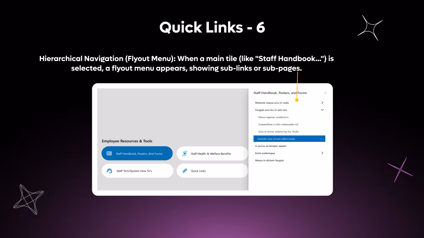 Quick Links 06 - Employee Resources Menu