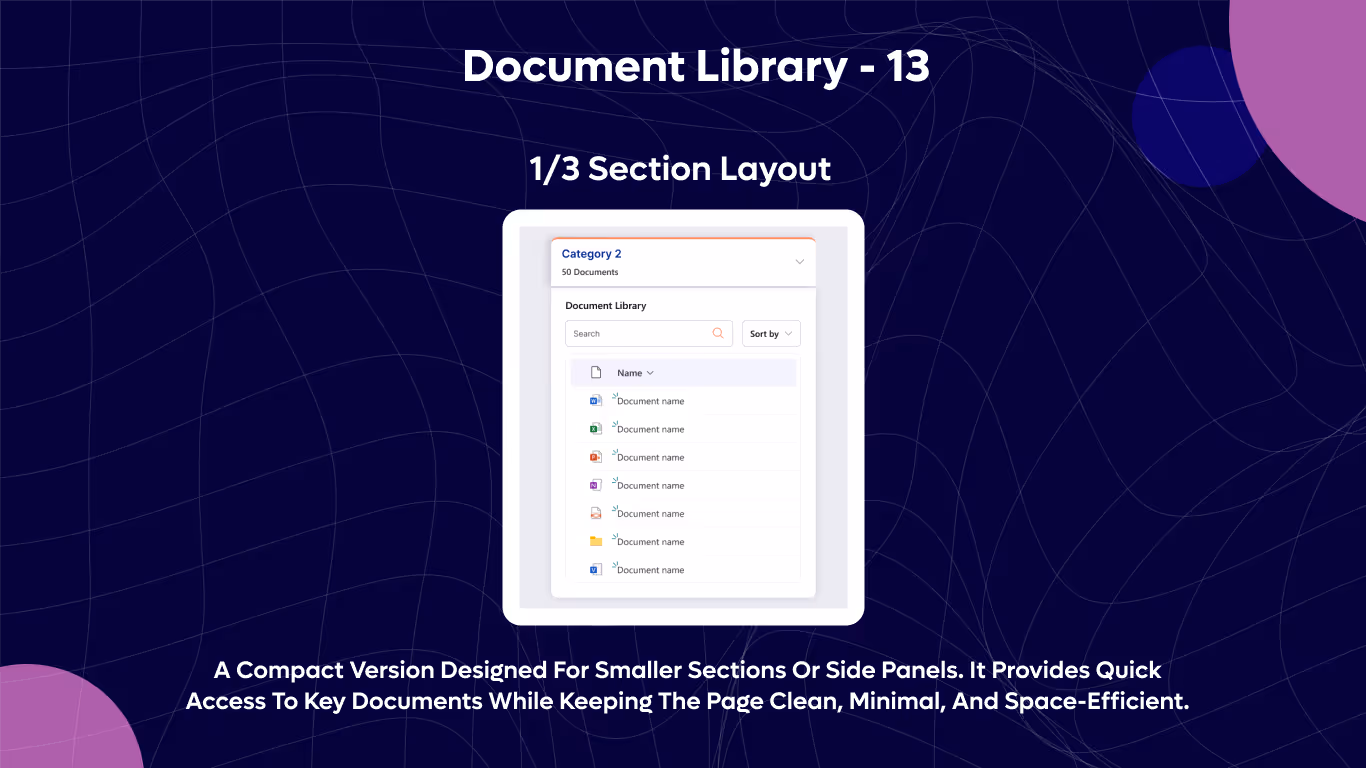 Document Library 13 - Document Library with Category Filter Panel