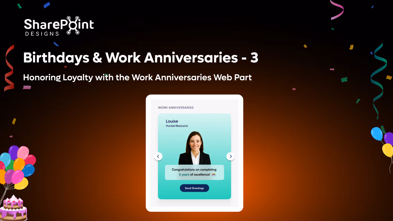 Work Anniversary Spotlight Slider