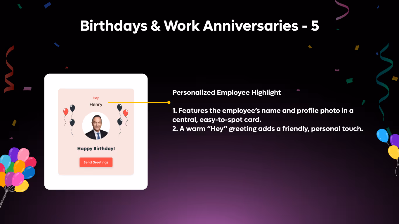 Birthday Greeting Card – Festive Theme