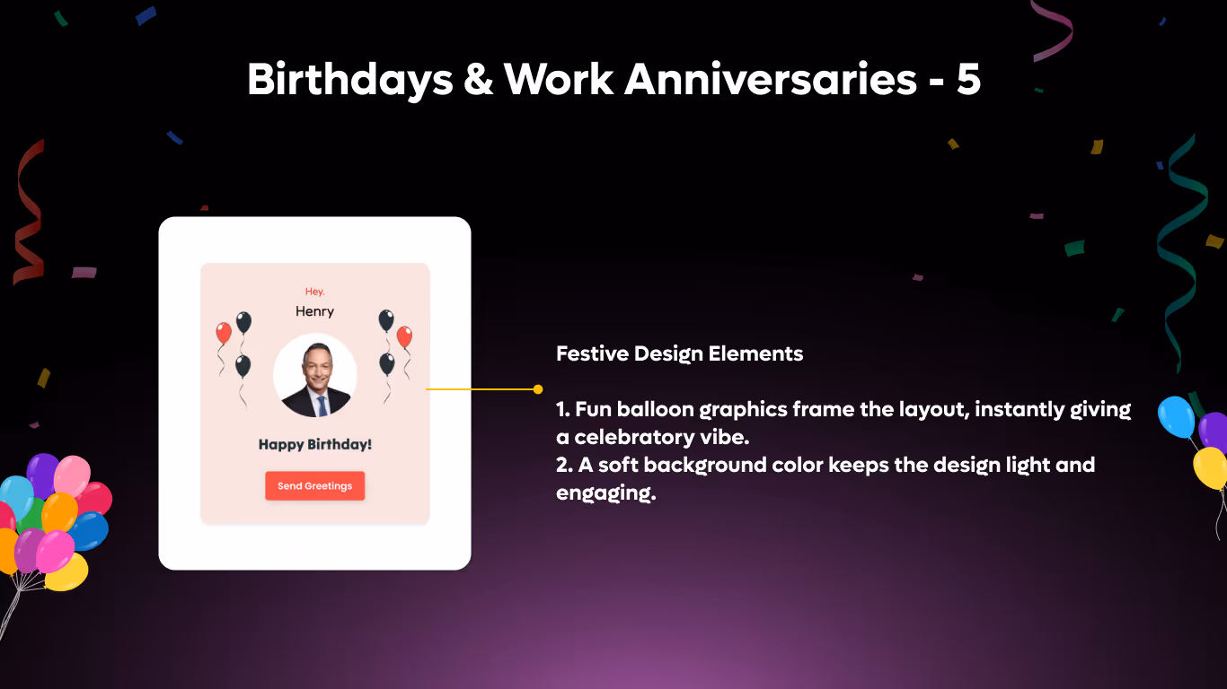 Birthday Greeting Card – Festive Theme