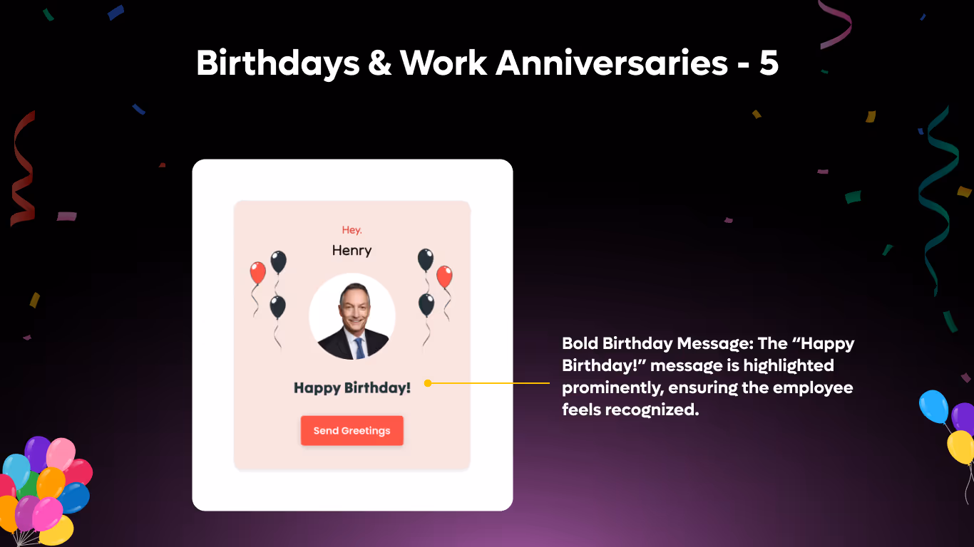 Birthday Greeting Card – Festive Theme