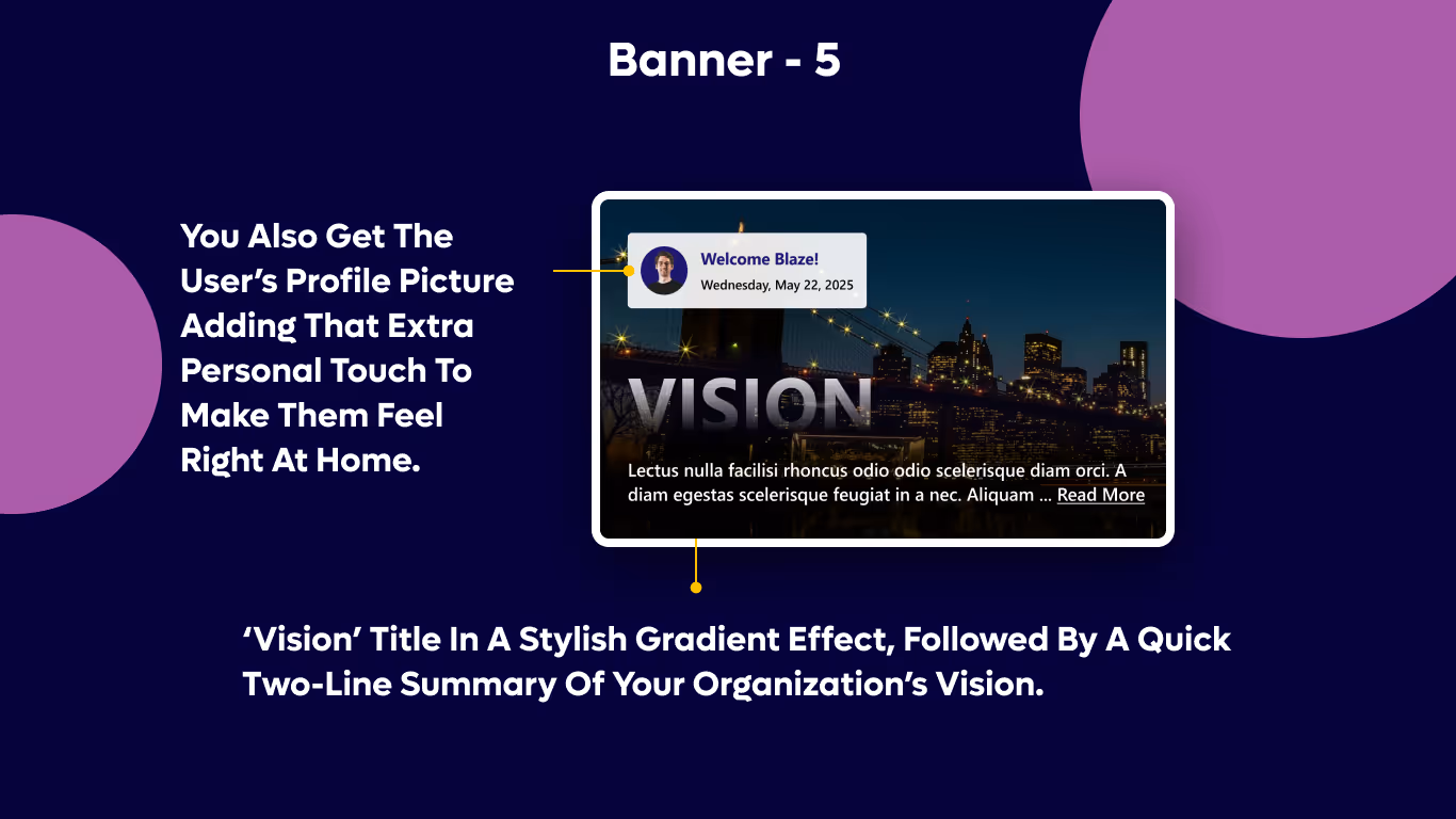 Banner 05 - Welcome & City Time Panel