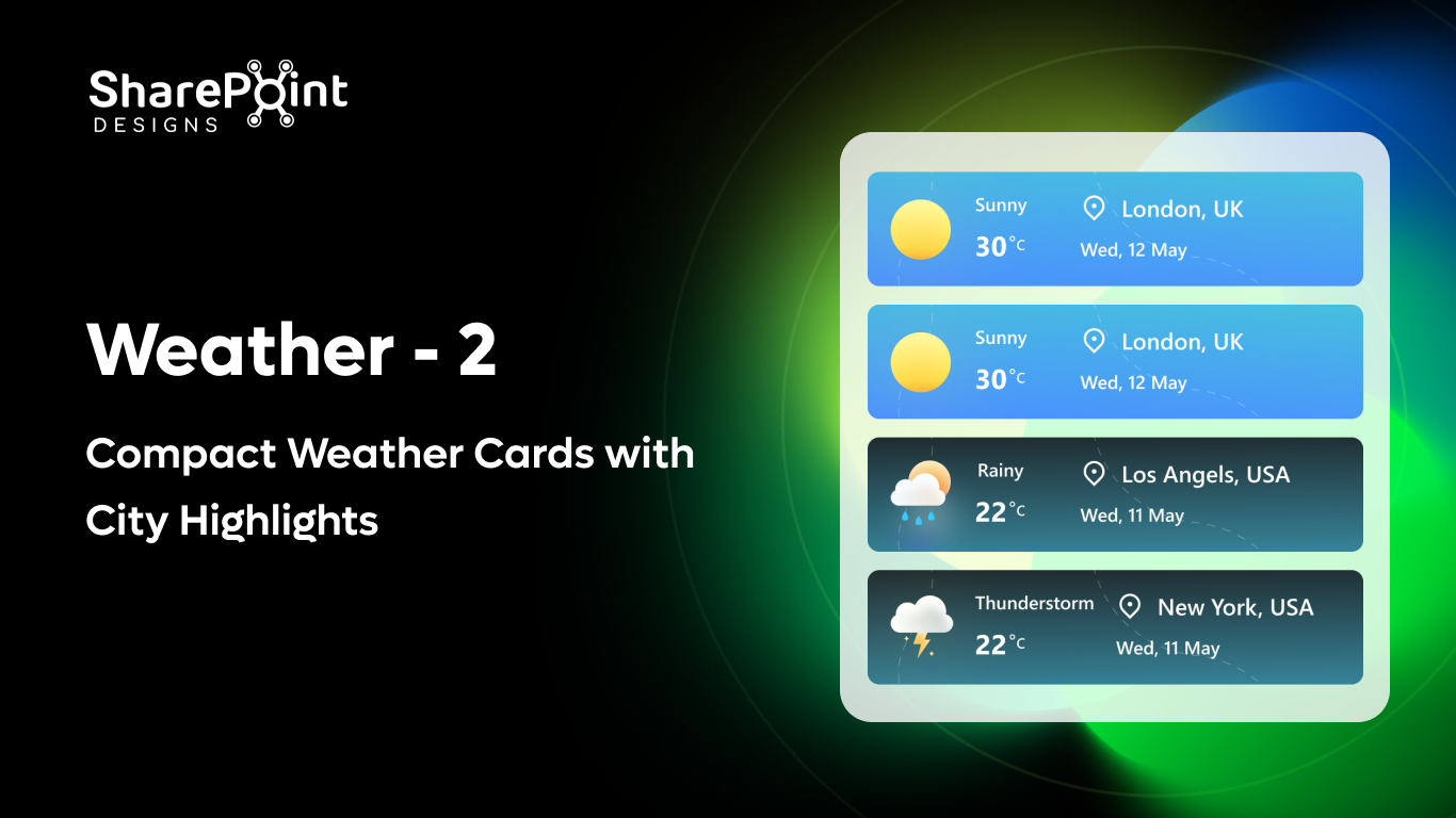 Weather 02 - Multi-City Weather Banner