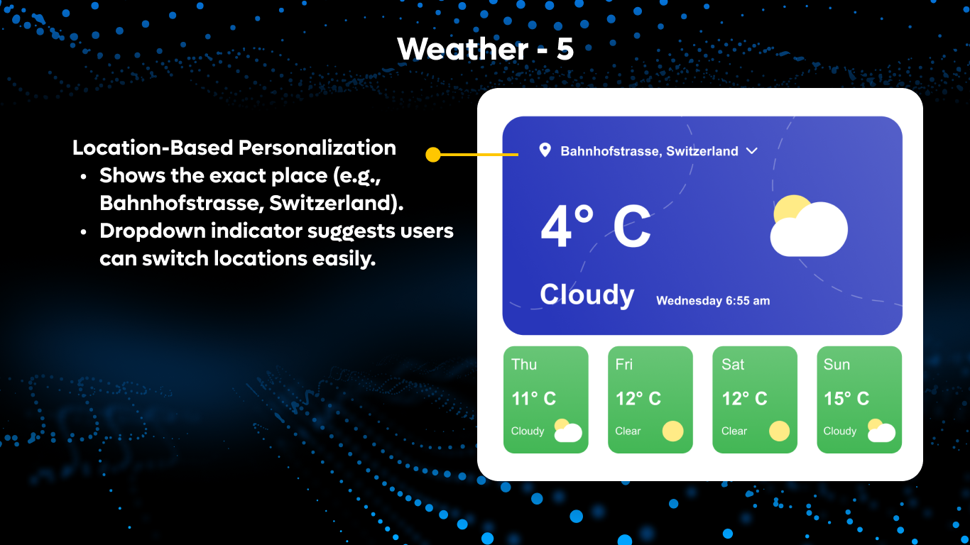 Weather 05 - Weekly Weather Dashboard