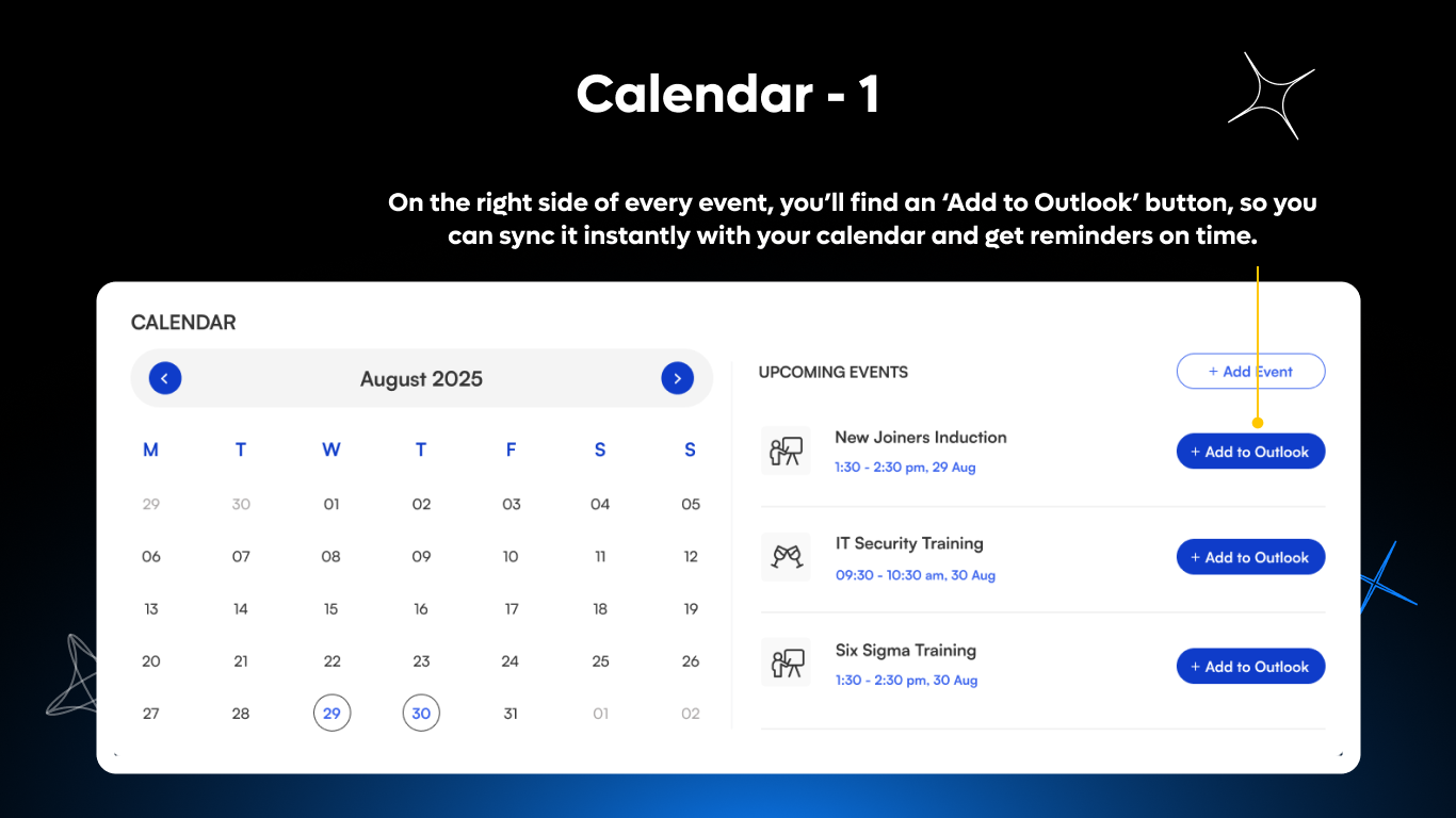 Calendar 01 - Events Calendar with Outlook Sync