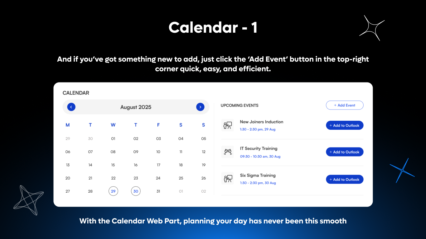Calendar 01 - Events Calendar with Outlook Sync