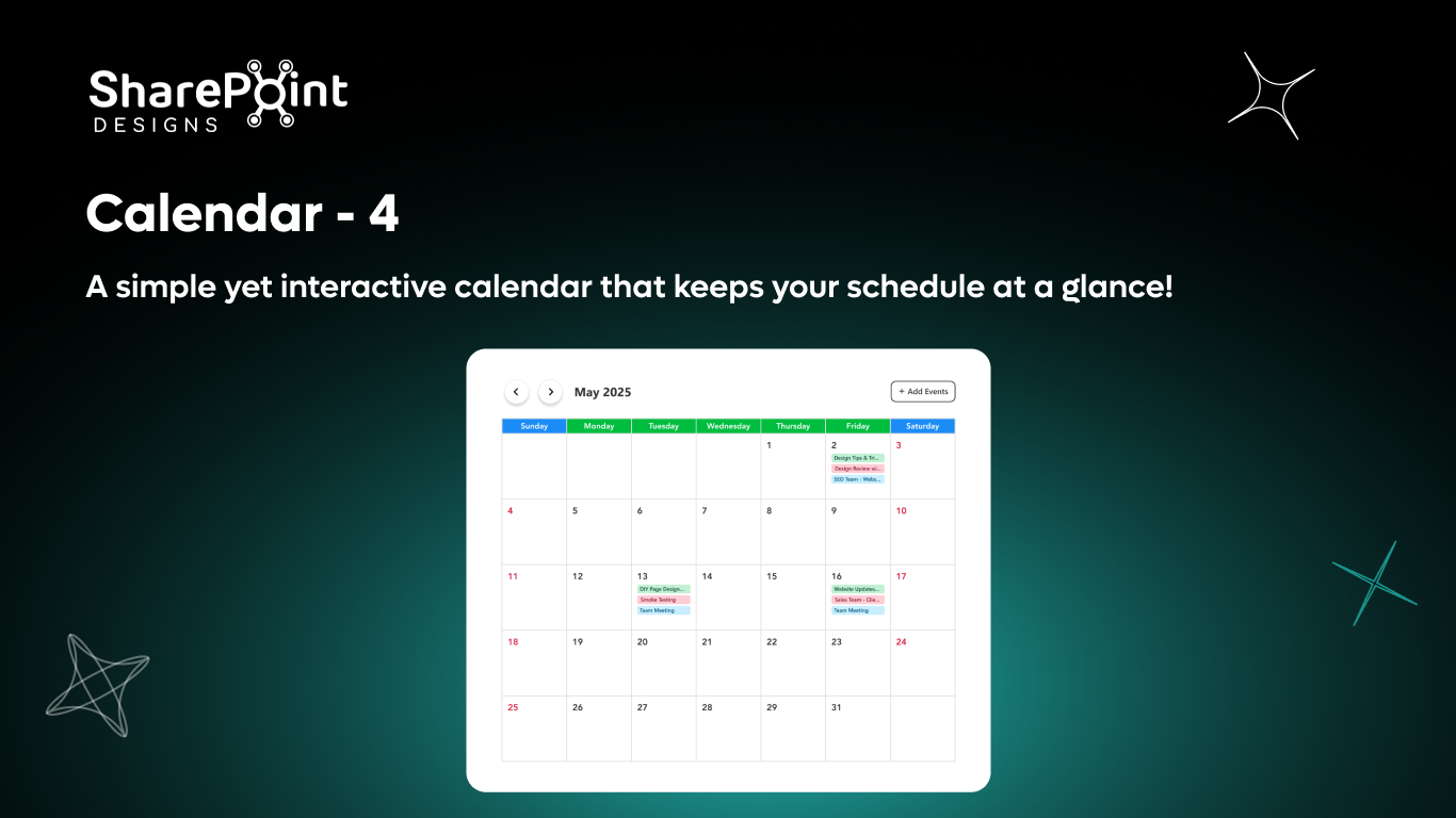 Calendar 04 - Full View Monthly Calendar