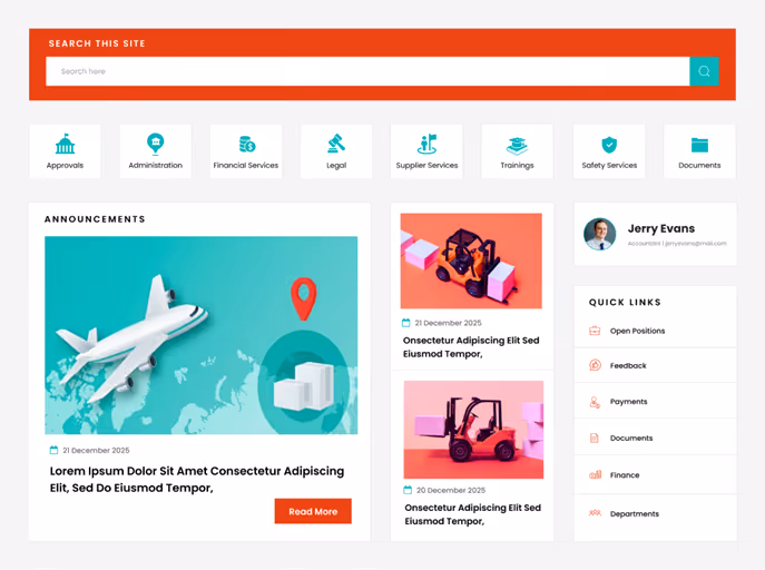 SharePoint intranet page layout