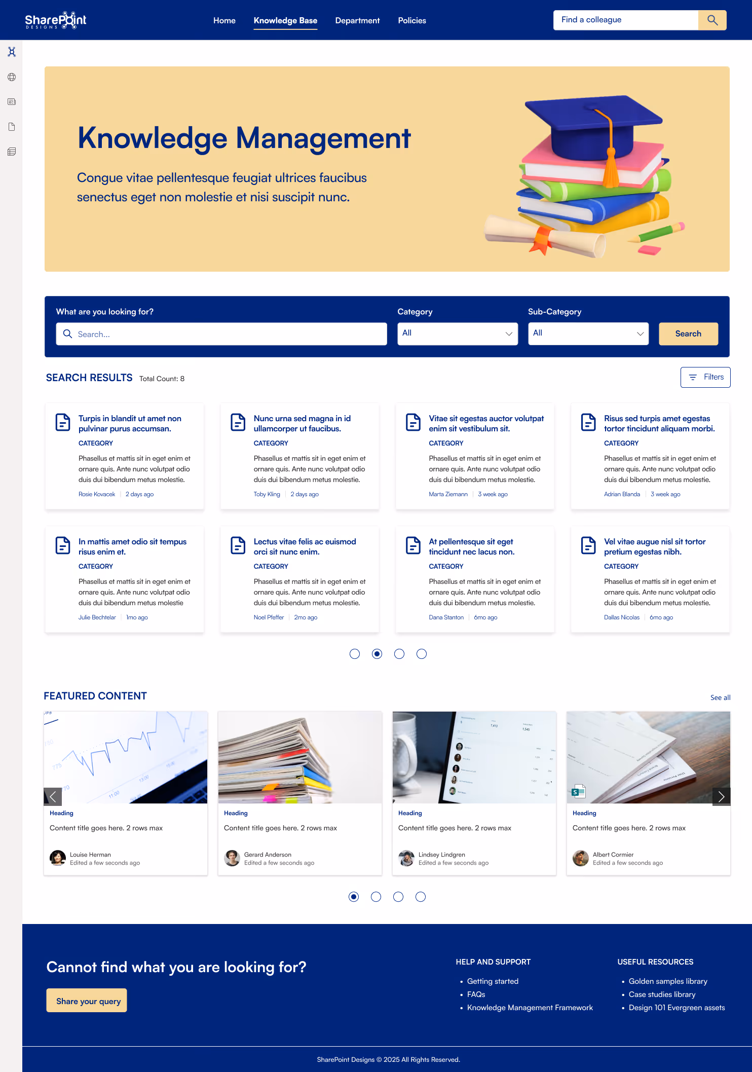 IT Helpdesk & Knowledge Hub Sharepoint Intranet Template