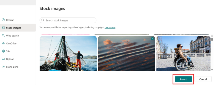 Adding a banner image in SharePoint