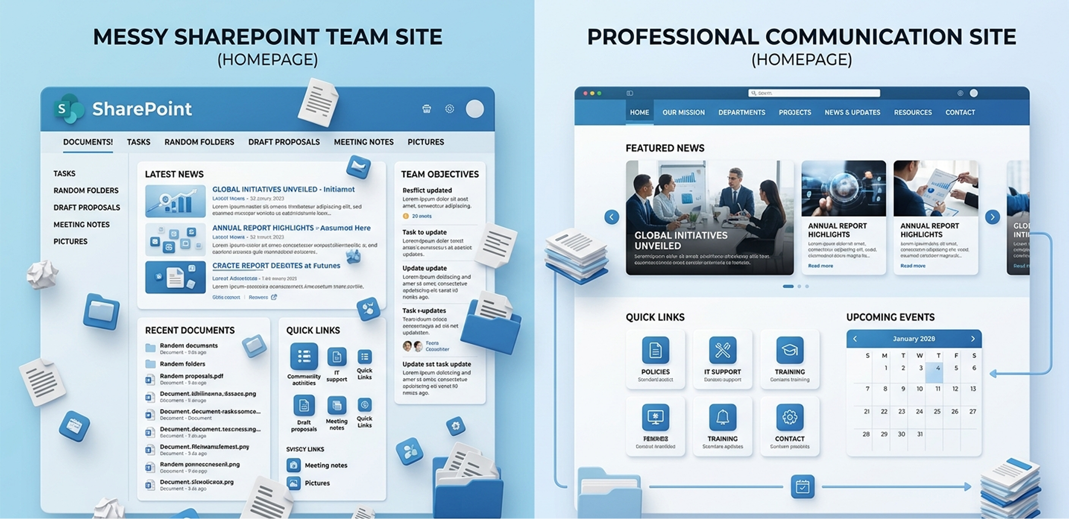 SharePoint communication site template selection