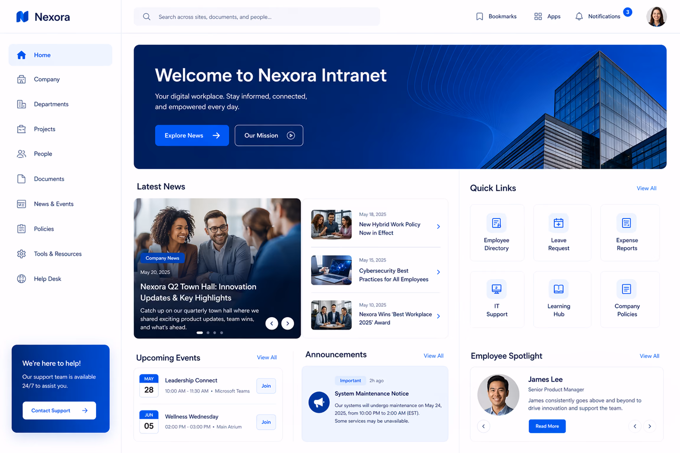 SharePoint intranet customization showcase
