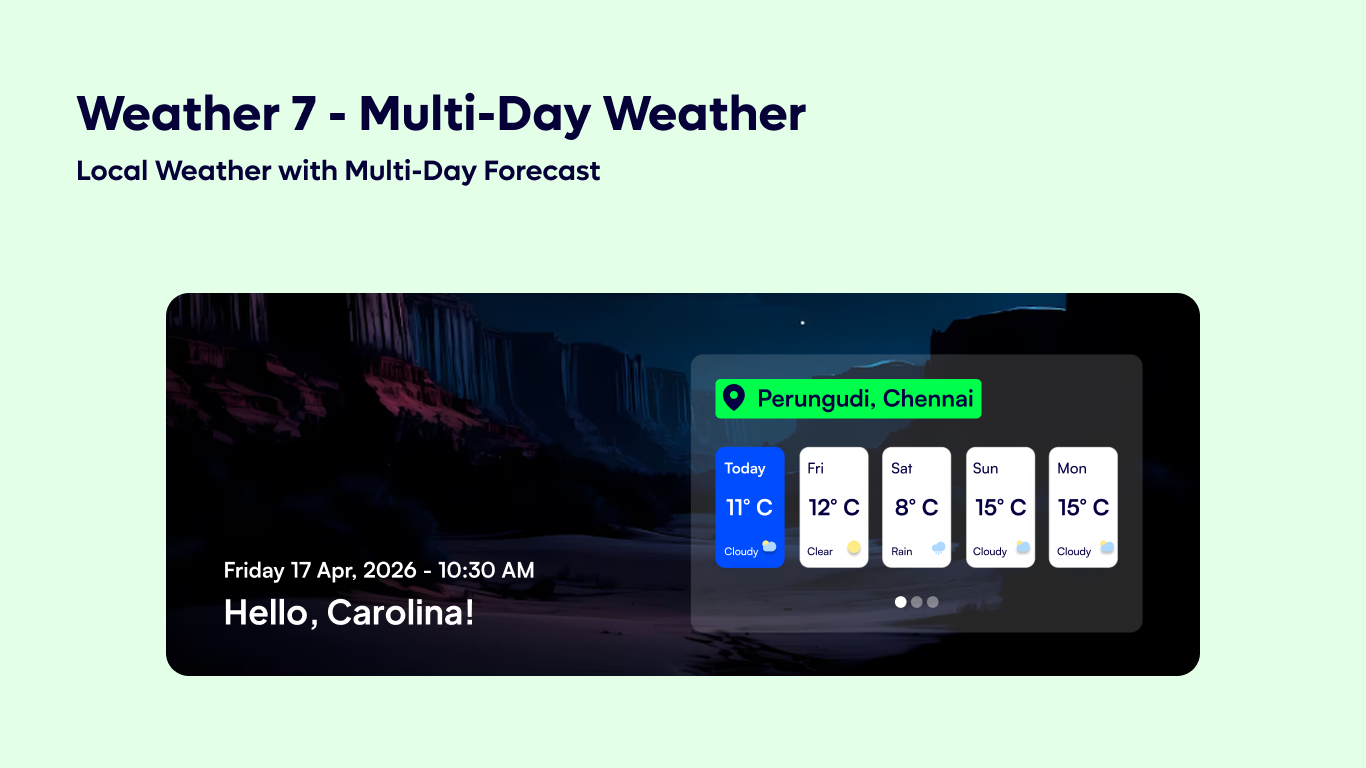Weather 7 – Multi-Day Weather