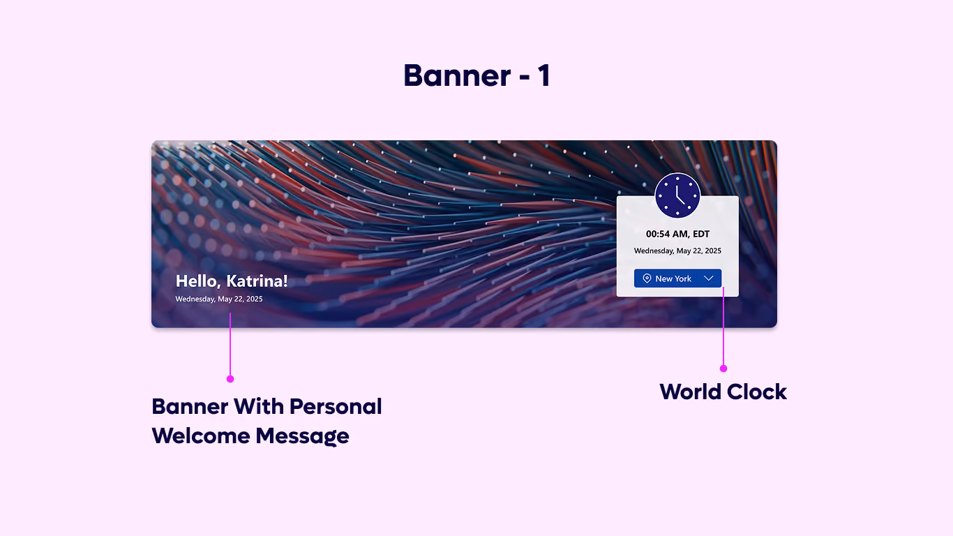 Banner 01 - TimeZone Welcome Widget
