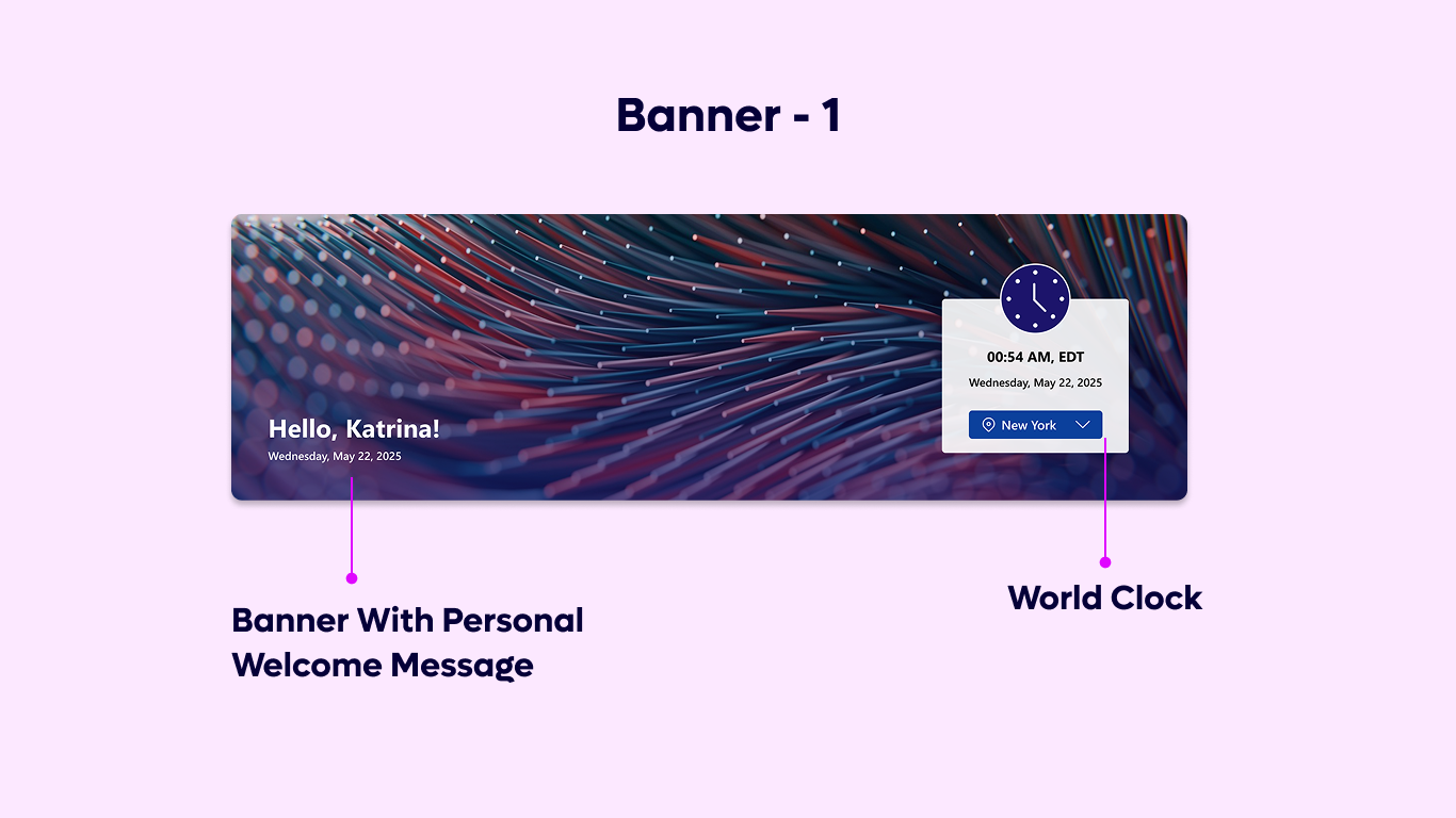 Banner 01 - TimeZone Welcome Widget