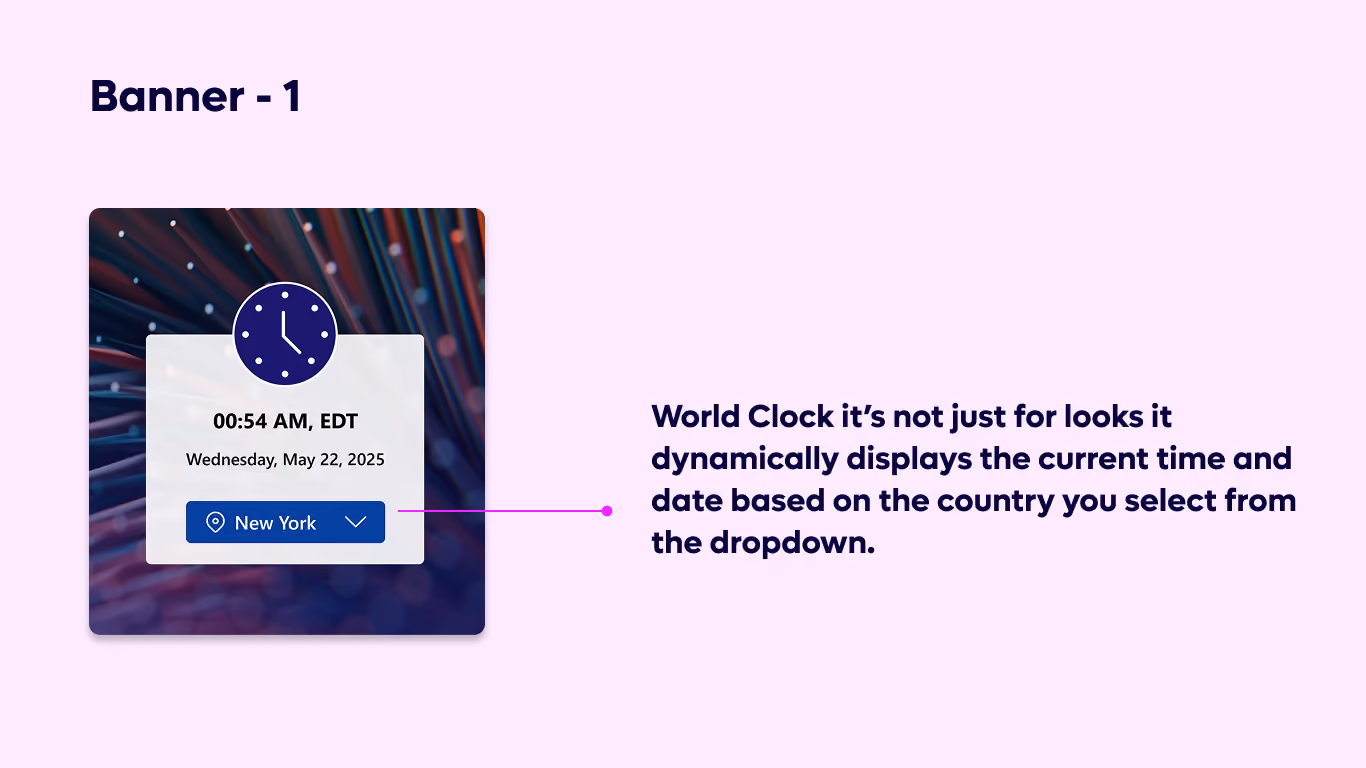Banner 01 - TimeZone Welcome Widget