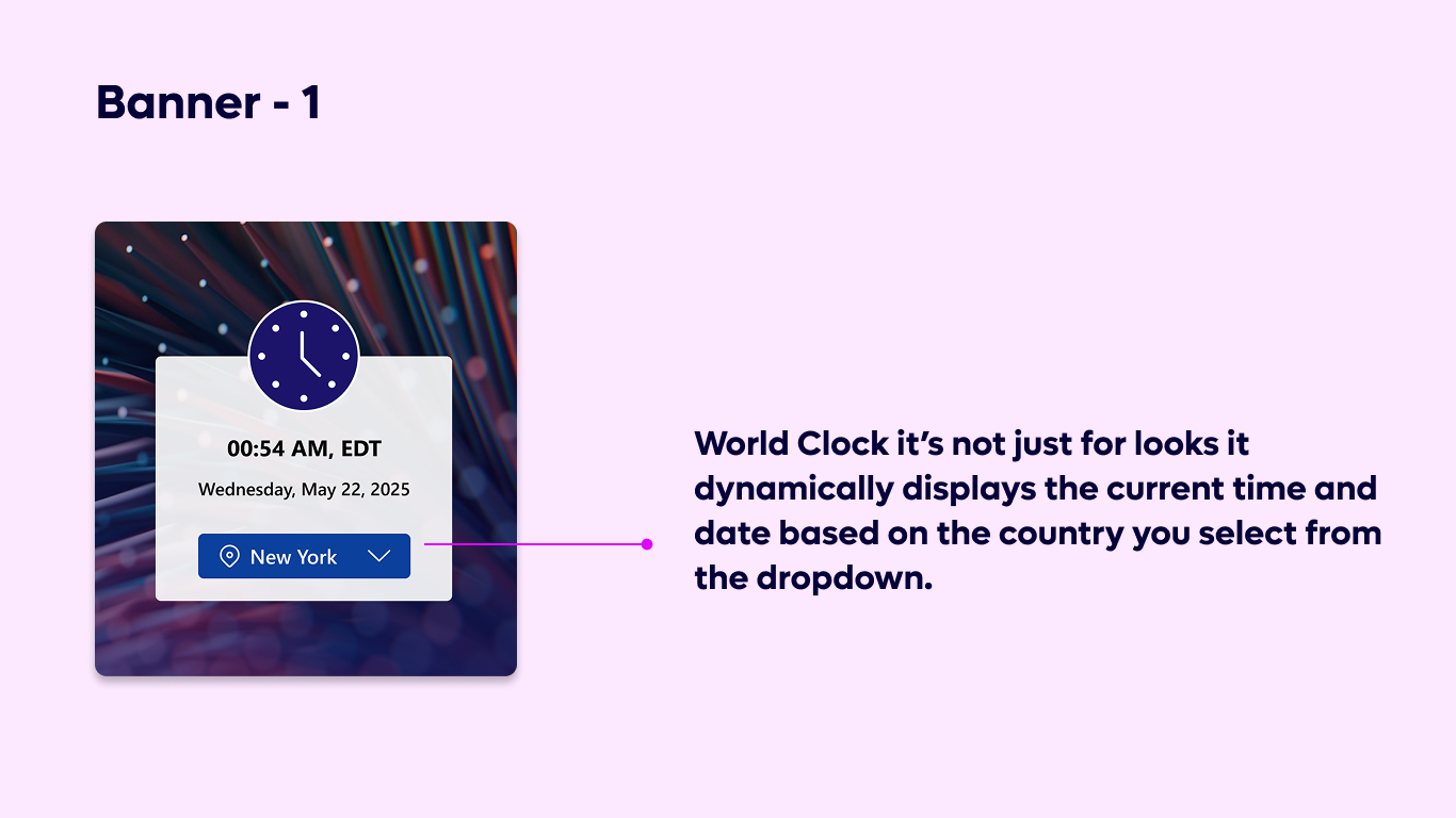 Banner 01 - TimeZone Welcome Widget
