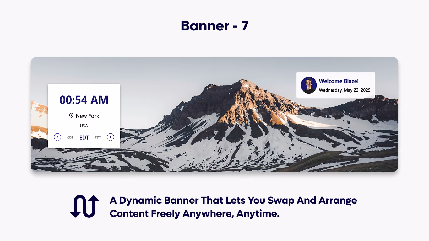 Banner 07 - Simple Welcome & Time Block