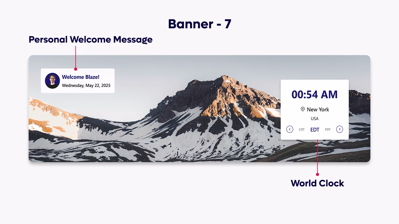 Banner 07 - Simple Welcome & Time Block
