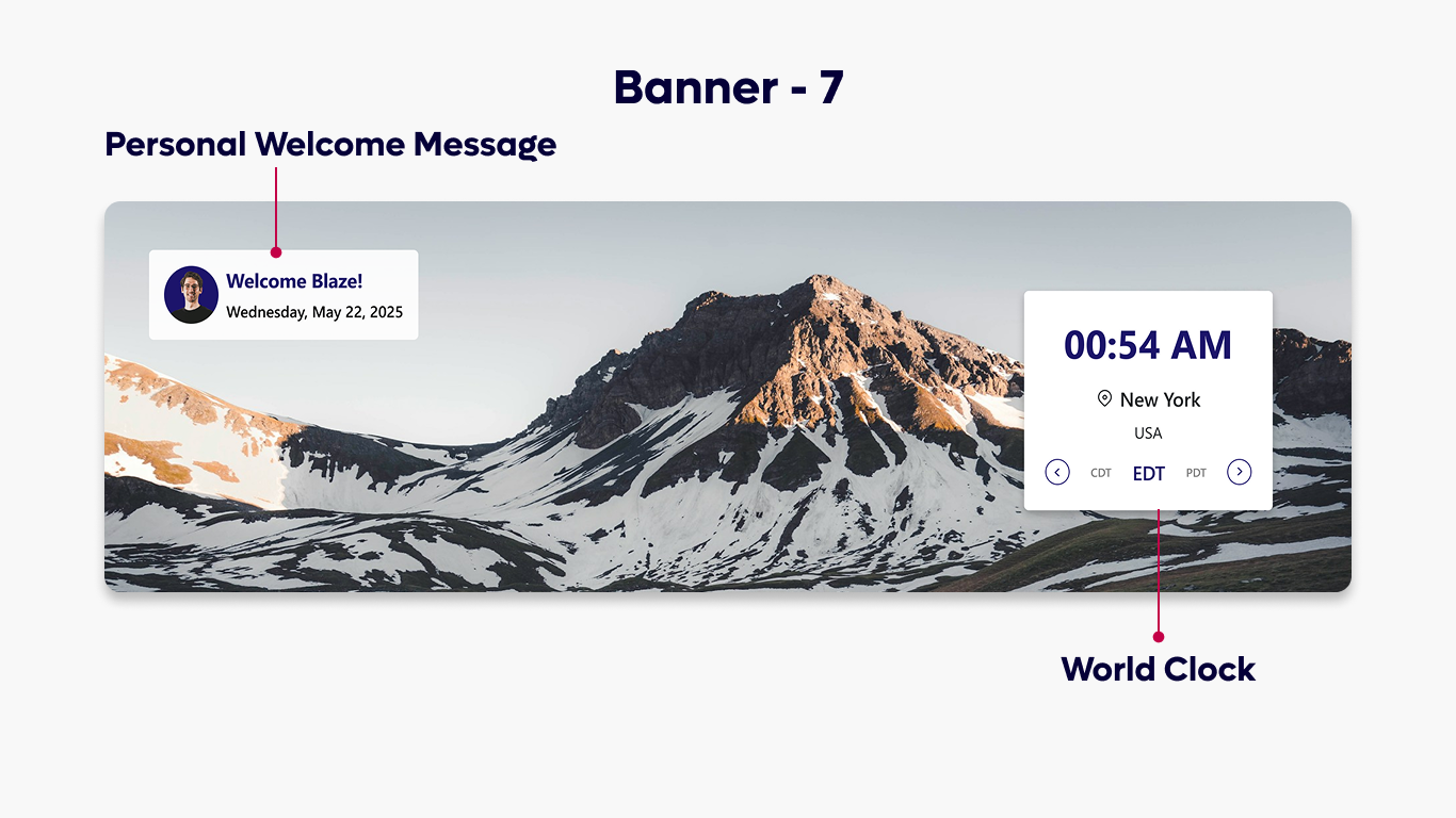 Banner 07 - Simple Welcome & Time Block