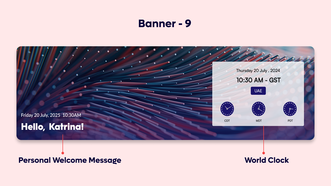 Banner 09 - World Clock Welcome Banner