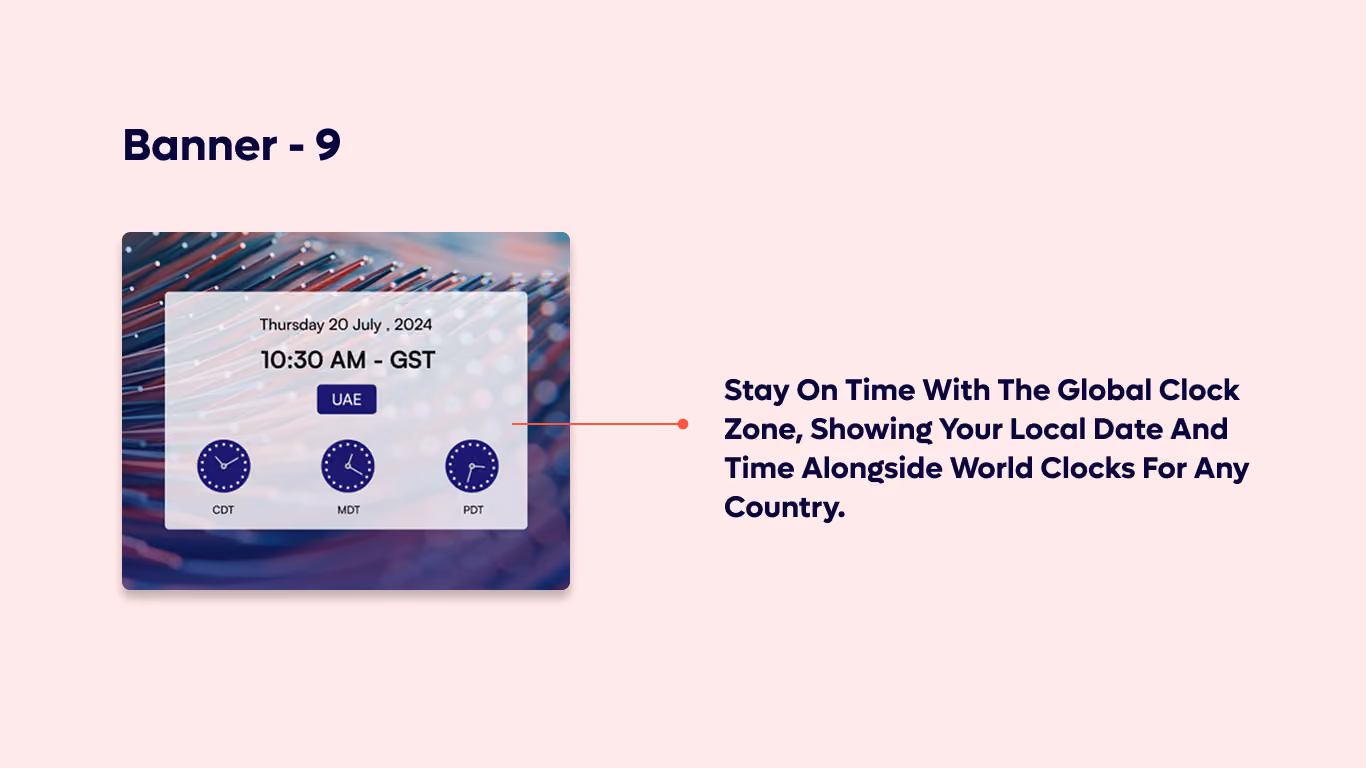Banner 09 - World Clock Welcome Banner
