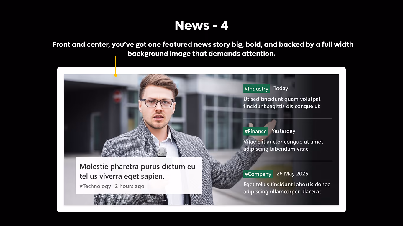 News 04 - News Spotlight with Category Timeline 