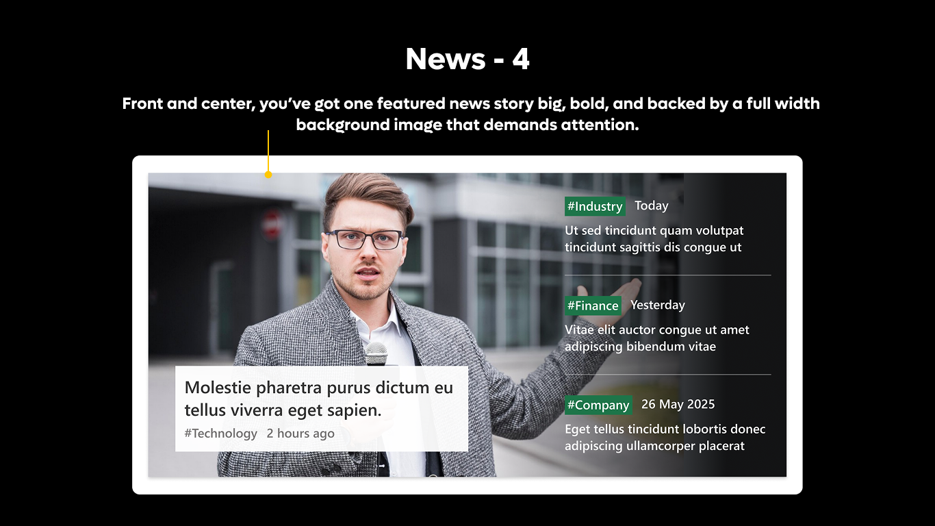 News 04 - News Spotlight with Category Timeline 