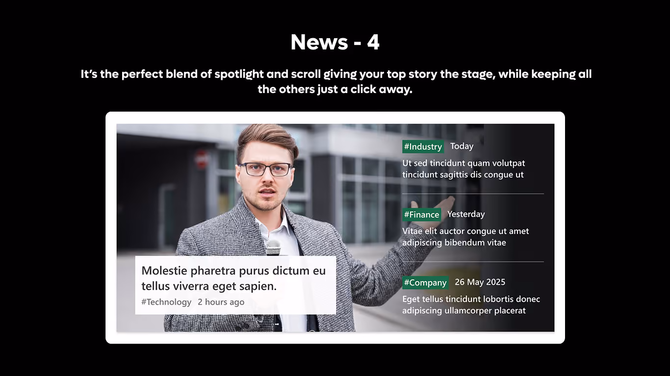 News 04 - News Spotlight with Category Timeline 