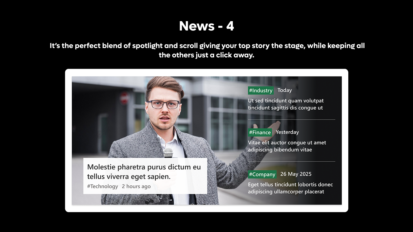 News 04 - News Spotlight with Category Timeline 