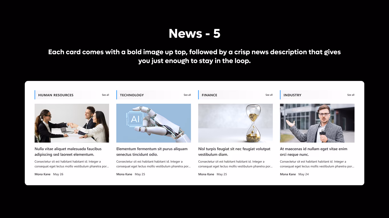 News 05 - Department News Blocks