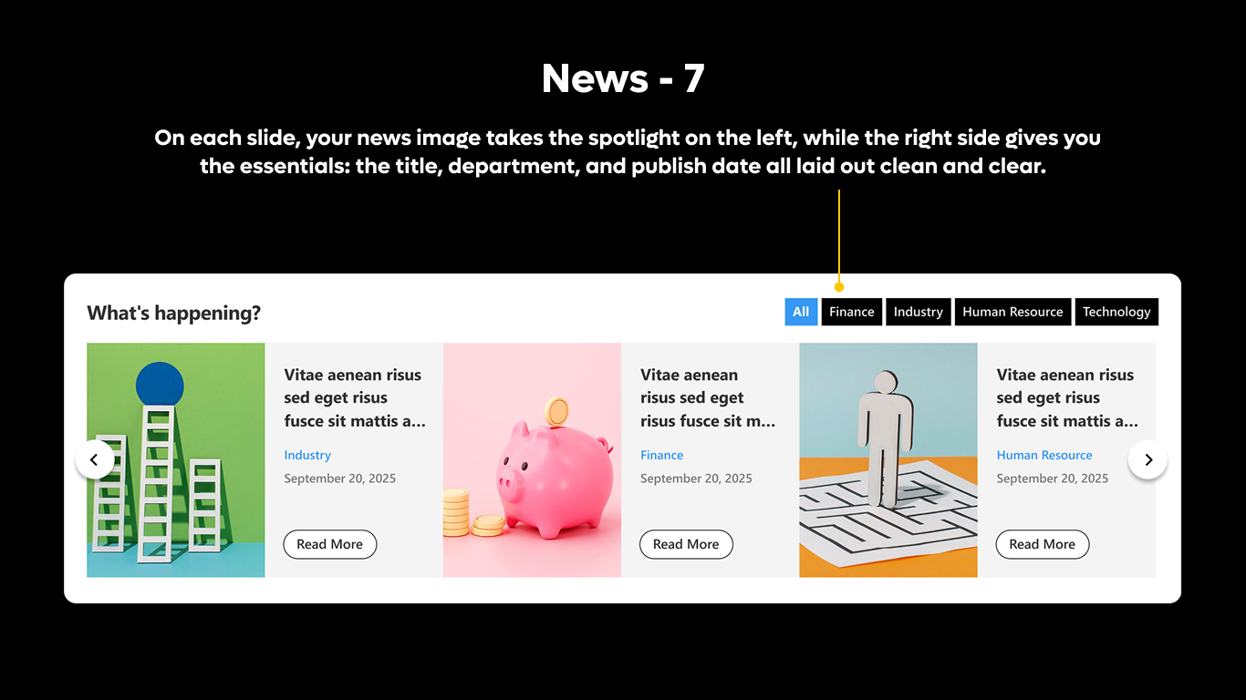 News 07 - News Carousel - Category Filter View