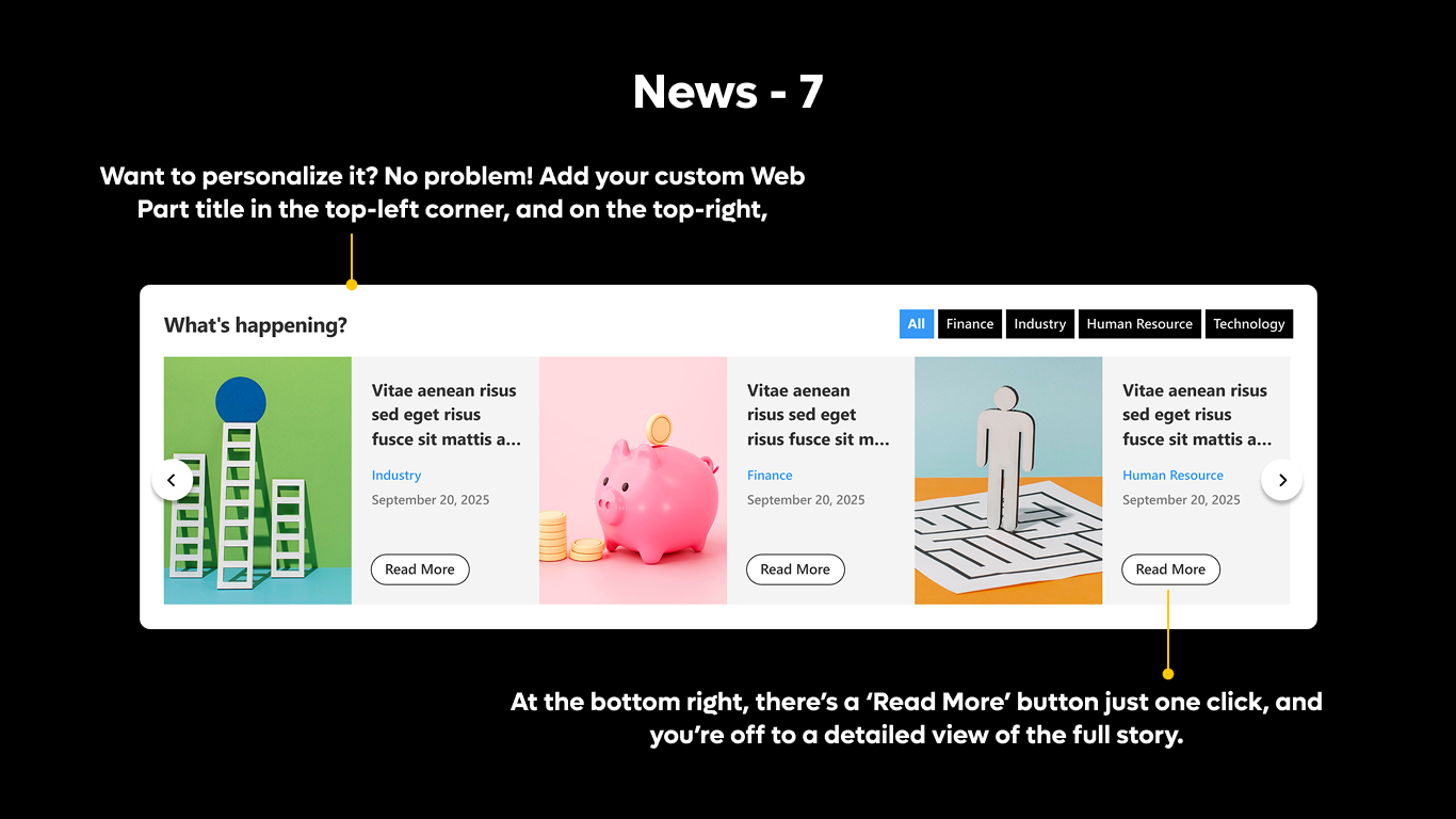 News 07 - News Carousel - Category Filter View