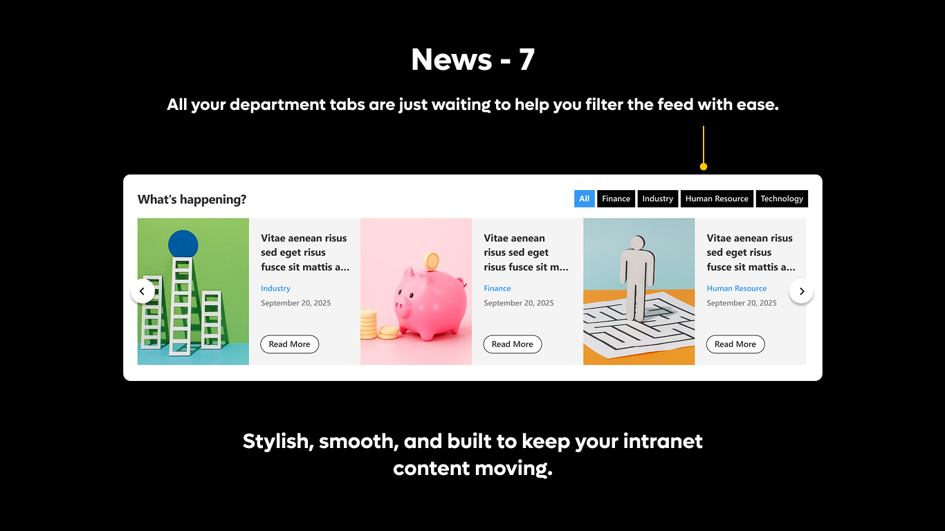 News 07 - News Carousel - Category Filter View