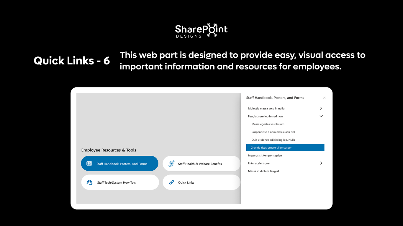 Quick Links 06 - Employee Resources Menu