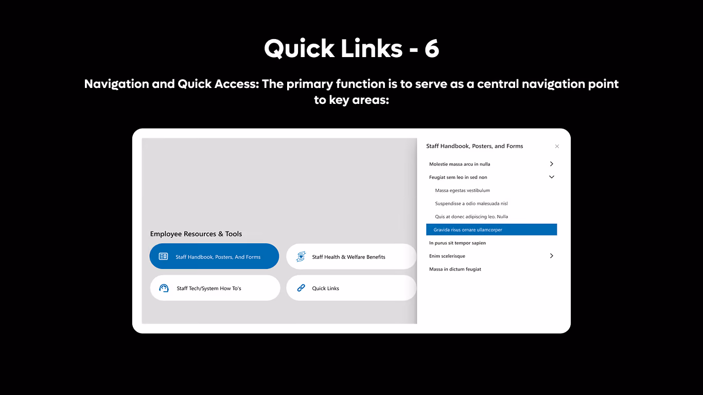 Quick Links 06 - Employee Resources Menu