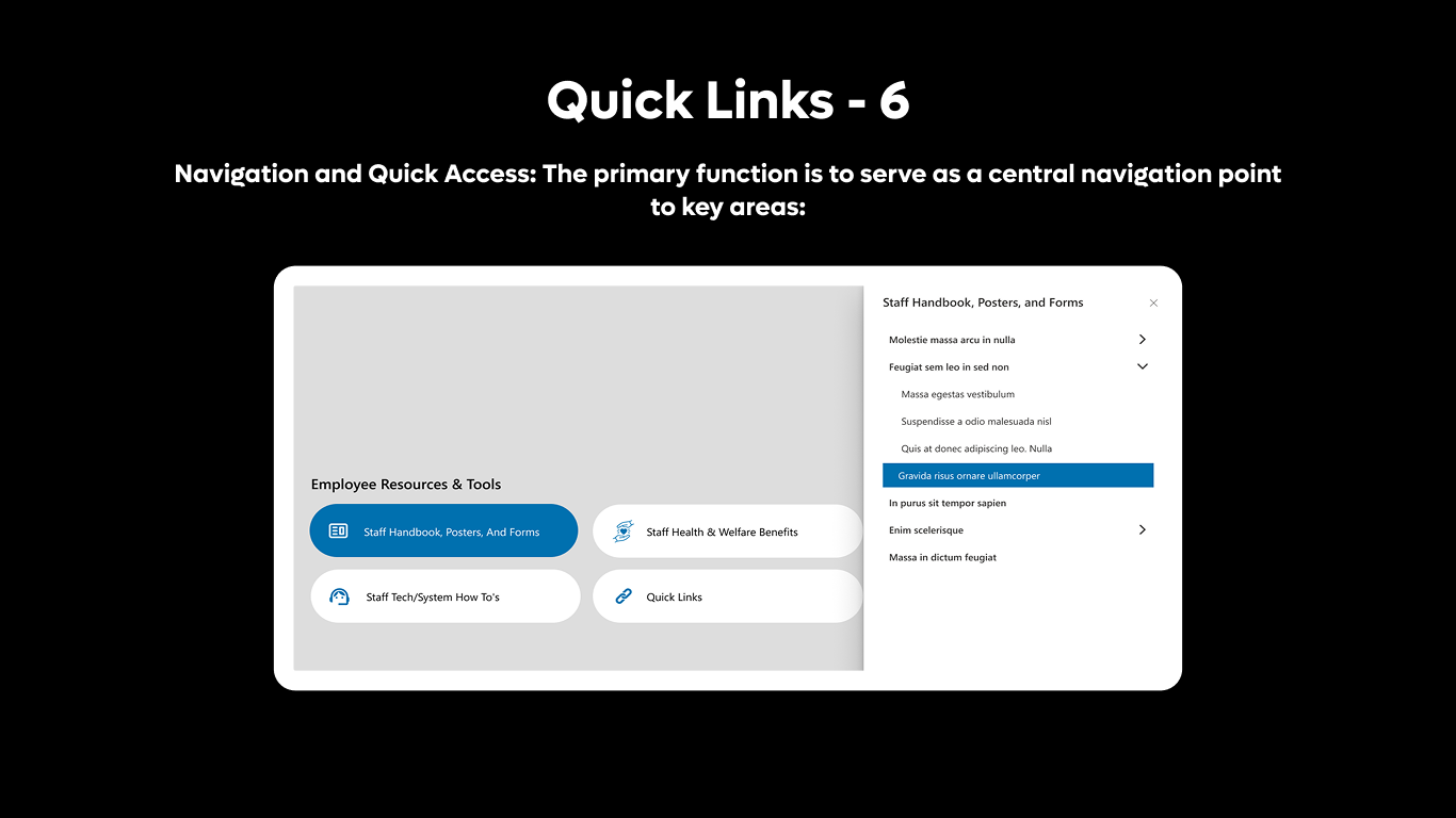 Quick Links 06 - Employee Resources Menu