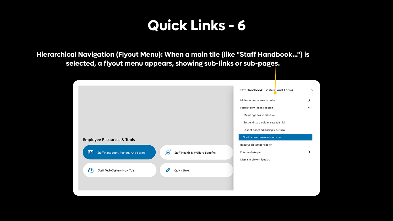 Quick Links 06 - Employee Resources Menu