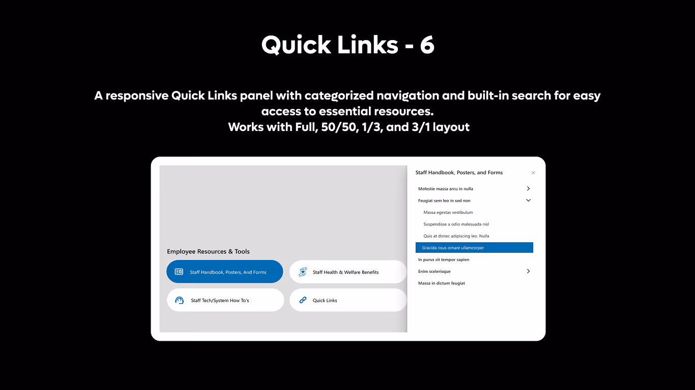 Quick Links 06 - Employee Resources Menu