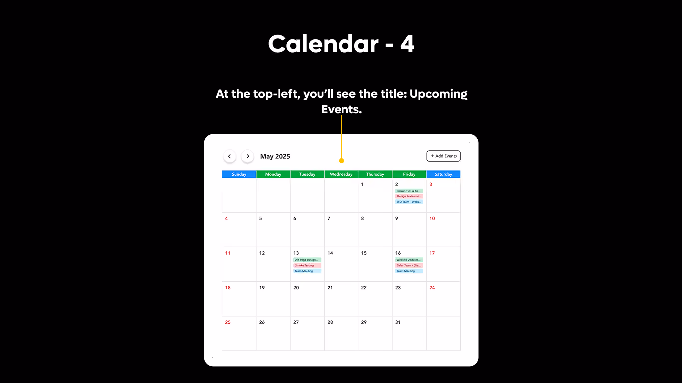 Calendar 04 - Full View Monthly Calendar