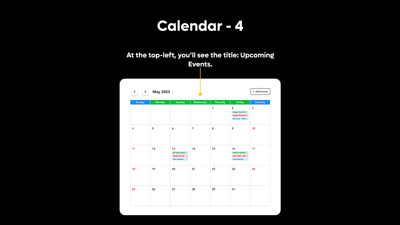 Calendar 04 - Full View Monthly Calendar